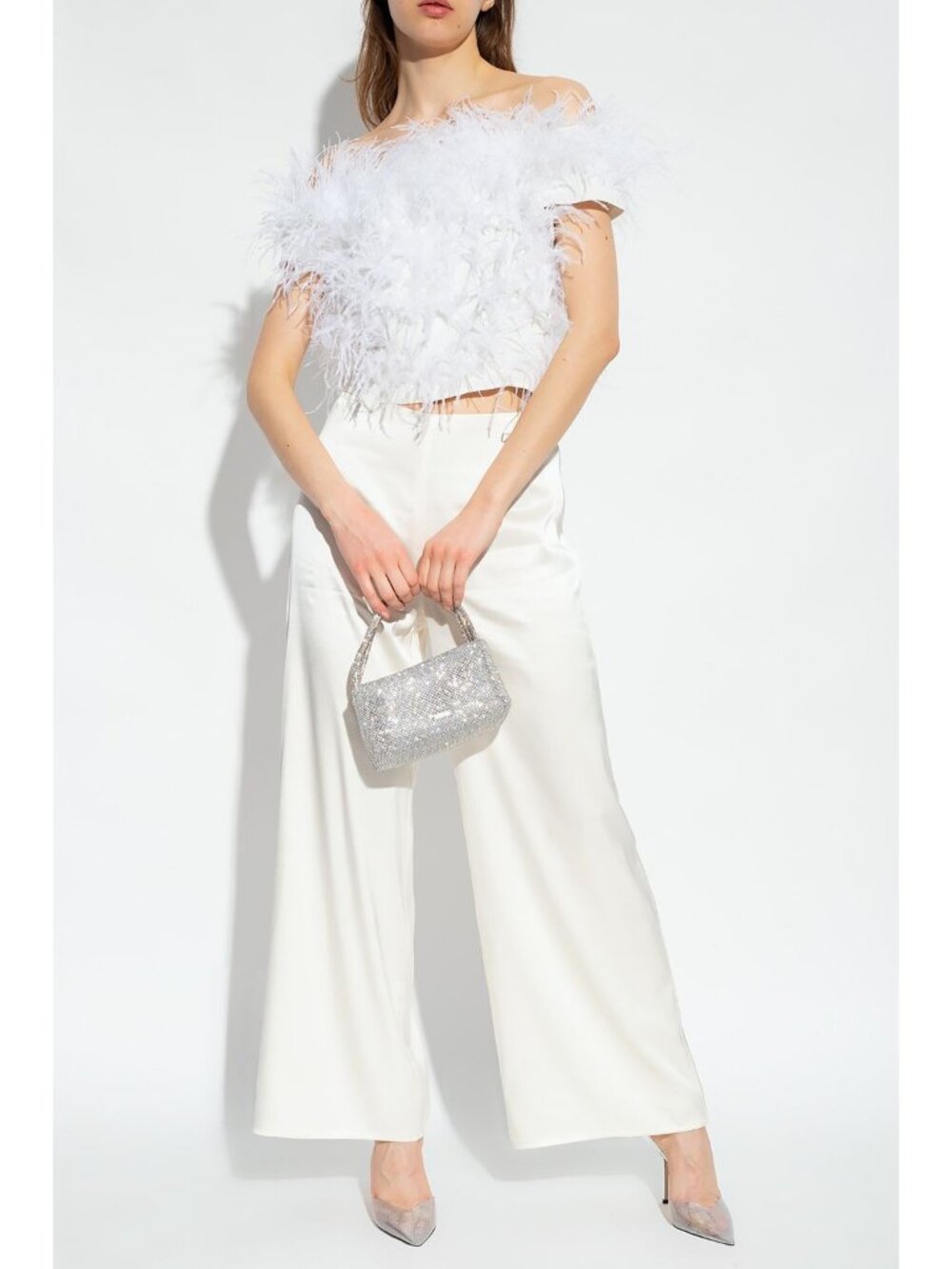Cult Gaia Sosha Feather Top in Off White 6 New Womens Blouse - Picture 12 of 16